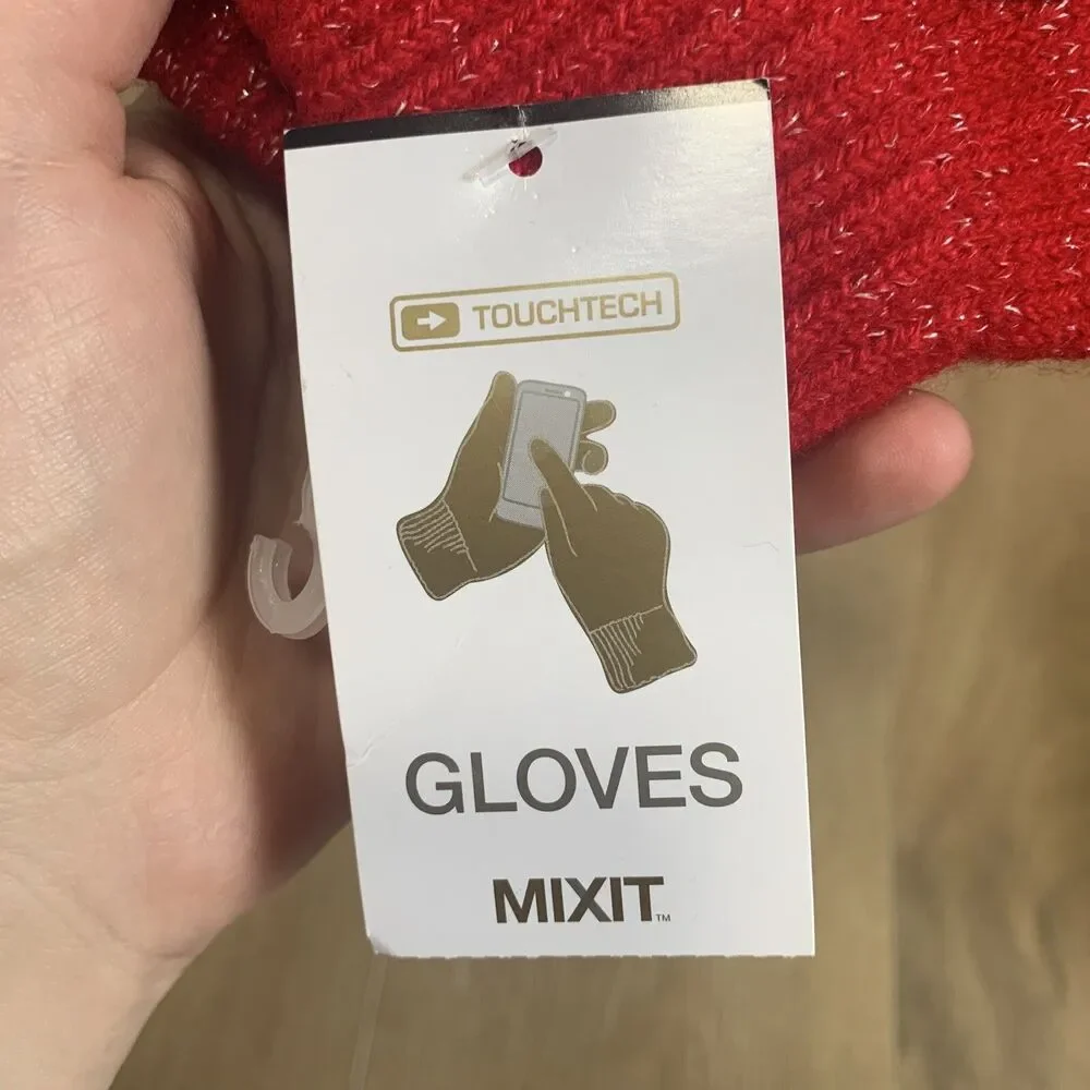 Women's Gloves Lurex Touch Screen Display Capacitive Sensors 2 Toe Smart